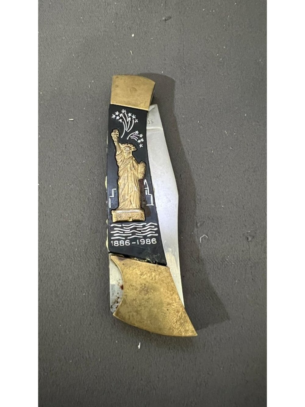 Statue Of Liberty Commemorative 1986 Knife Folding Stainless Steel